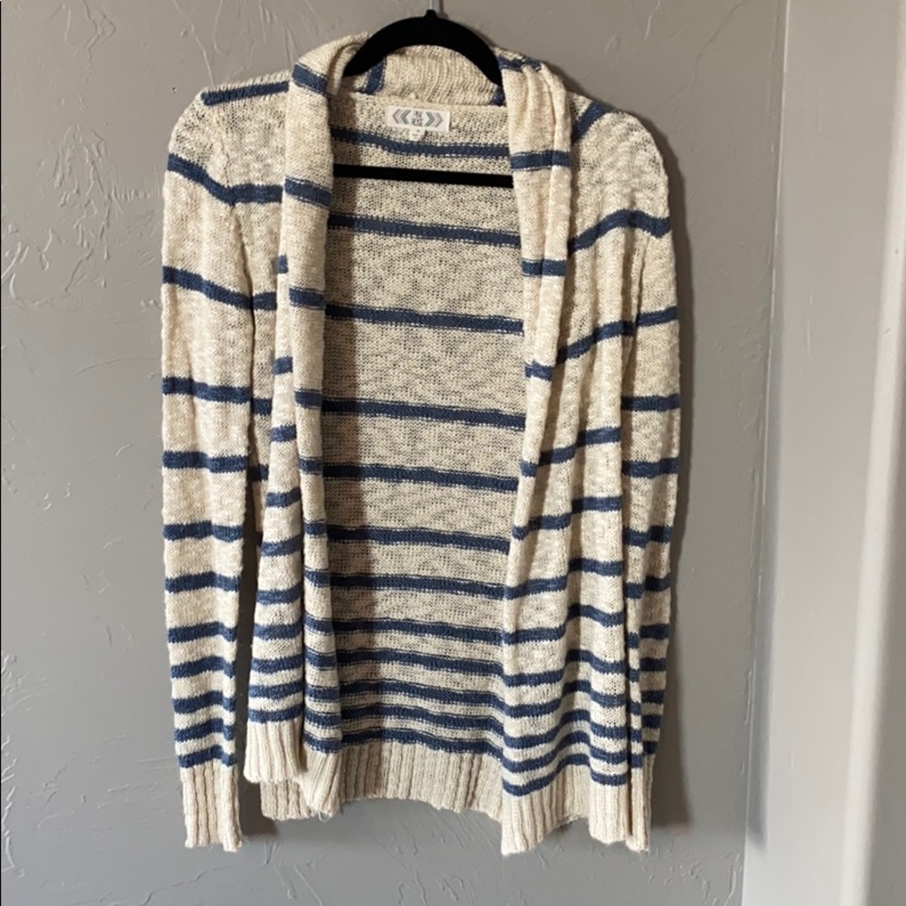 Striped sweater cardigan